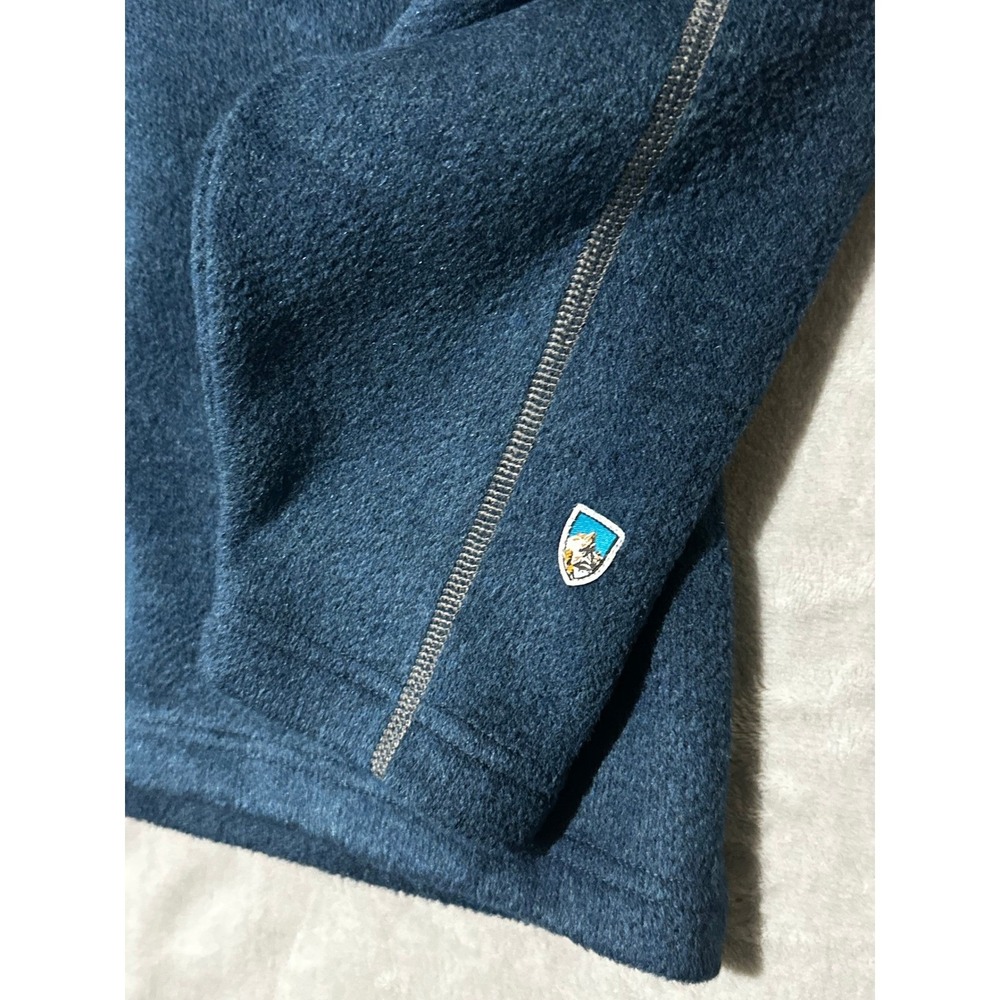 Kuhl Alfpaca Fleece Pullover Mens Medium Navy Blue Quarter Zip Sweater 108846 - Picture 9 of 15